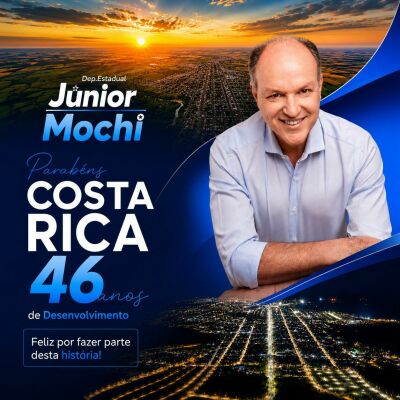 Imagem da notícia Em aniversário de 46 anos de Costa Rica, Júnior Mochi destaca conquistas e investimentos destinados ao município